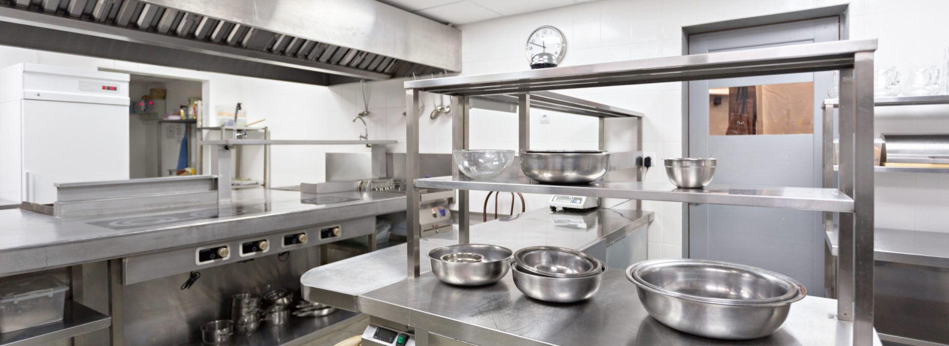 Modern kitchen equipment in a restaurant